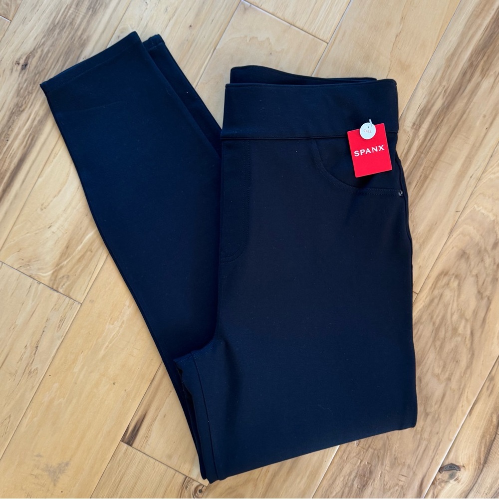 Spanx Trousers 4 Pocket Pants Skinny Ponte Legging Black Size 1x Tall Long NWT